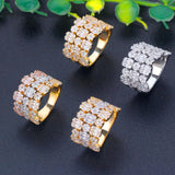 Zircon Baguette Wedding Ring Full CZ Bridal Jewelry
