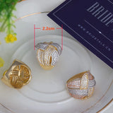 Twisted Line CZ Women Big Rings