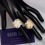 Twisted Line CZ Women Big Rings