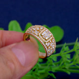 Women's CZ Ring Bridal Jewelry Engagement Birthday Gift