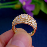 Women's CZ Ring Bridal Jewelry Engagement Birthday Gift