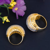 Bride Wedding Big Rings Cross CZ Finger Ring Dubai Party Bridal Jewelry