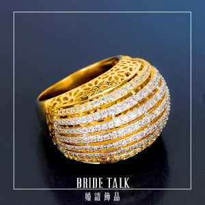Bride Wedding Big Rings Cross CZ Finger Ring Dubai Party Bridal Jewelry