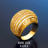 Bride Wedding Big Rings Cross CZ Finger Ring Dubai Party Bridal Jewelry