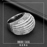 Bride Wedding Big Rings Cross CZ Finger Ring Dubai Party Bridal Jewelry