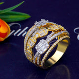 Rhodium Plated Cubic Zirconia Women's Wedding Ring