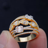 Rhodium Plated Cubic Zirconia Women's Wedding Ring