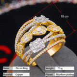 Rhodium Plated Cubic Zirconia Women's Wedding Ring