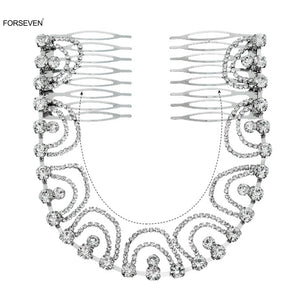 Bride Wedding Rhinestone Hairbands Pendant Jewelry for Women Girls