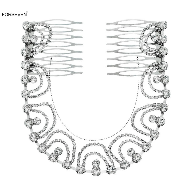 Bride Wedding Rhinestone Hairbands Pendant Jewelry for Women Girls