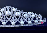 Bride Wedding Crown Headwear Comb Zircon Shell Pearl Pure Princess Crown