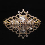 Bridal Heart Glass Crystal Crown Tiara Girls Birthday Party Crown