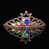 Bridal Heart Glass Crystal Crown Tiara Girls Birthday Party Crown
