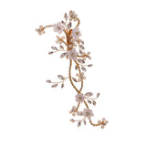 Bride Wedding Flower Hair Comb Pearl Hair Jewelry Headpieces