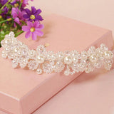 Bride Wedding Hair Accessories Flowers Pearl Decoration Headband