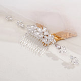 Bridal Rhinestone Hair Combs for Veil Decor