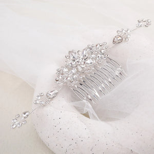 Bridal Rhinestone Hair Combs for Veil Decor