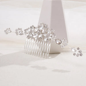 Bridal Rhinestone Hair Combs for Veil Decor
