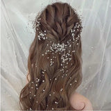 Beaded Pearl Copper Wire Wedding Headdress
