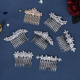 Bridal Headdress Comb with Marquise Zircon Side Hairbrush