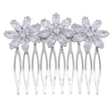Bridal Headdress Comb with Marquise Zircon Side Hairbrush