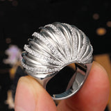 BrideTalk Round Big CZ Ring Bohemian Style Beach Jewelry