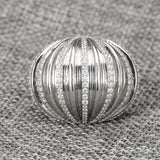 BrideTalk Round Big CZ Ring Bohemian Style Beach Jewelry