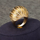 BrideTalk Round Big CZ Ring Bohemian Style Beach Jewelry