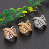 BrideTalk BIG LEAF BOLD Statement Rings for Women Bridal Engagement