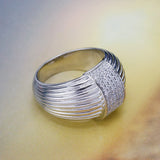 Golden Finger Rings CZ Micro Paved Rhinestone