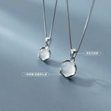 925 Sterling Silver Chalcedony Necklace for Women