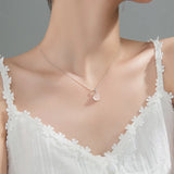 925 Sterling Silver Chalcedony Necklace for Women