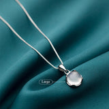 925 Sterling Silver Chalcedony Necklace for Women
