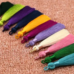 28 Mix Cotton Silk Tassel Brush Crafts Sati Tassel Pendant DIY Jewelry