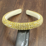 Pink Rhinestone Crystal Headband for Women Party Sparkle Hairband