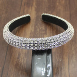 Pink Rhinestone Crystal Headband for Women Party Sparkle Hairband