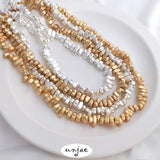 Bright Silver Stone Shaped Beads Diy Material 1PCS