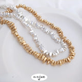Bright Silver Stone Shaped Beads Diy Material 1PCS