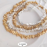 Bright Silver Stone Shaped Beads Diy Material 1PCS