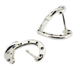 Bright Heart Hoop Earrings 925 Sterling Silver Jewelry