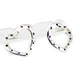Bright Heart Hoop Earrings 925 Sterling Silver Jewelry