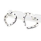 Bright Heart Hoop Earrings 925 Sterling Silver Jewelry