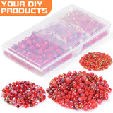 900Pcs Red Beading Kit for DIY Bracelet Necklace Making