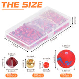 900Pcs Red Beading Kit for DIY Bracelet Necklace Making