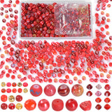 900Pcs Red Beading Kit for DIY Bracelet Necklace Making