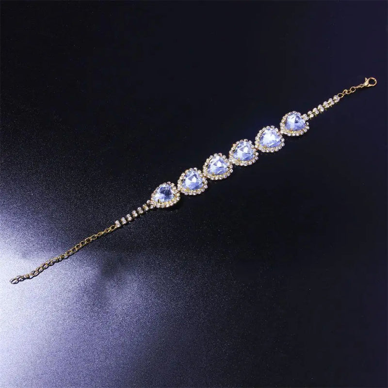 Rhinestone Stitching Love Lady Bracelet Crystal Jewelry Accessories
