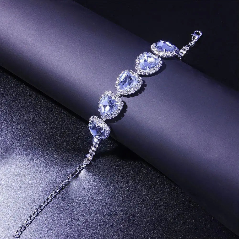 Rhinestone Stitching Love Lady Bracelet Crystal Jewelry Accessories