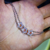 Bright Star Zircon Pendant 925 Silver Necklace Gift