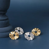 925 Sterling Silver Daisy Earrings Retro Style