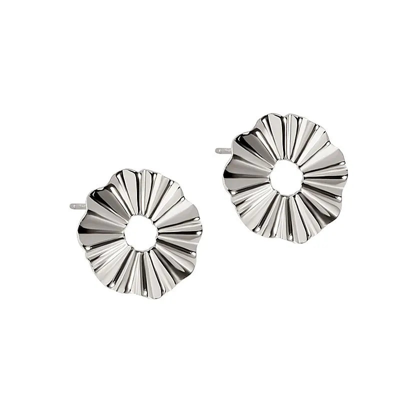 925 Sterling Silver Daisy Earrings Retro Style